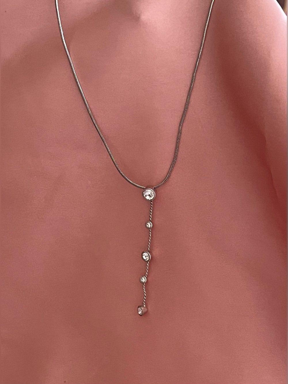 Swarovski Crystal Y-Drop Necklace